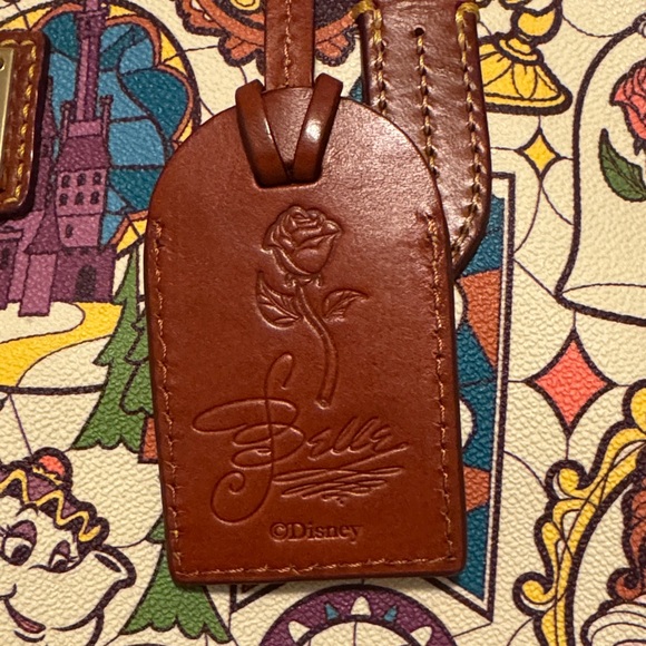 Disney’s Beauty and the Beast Stained Glass Shopper Tote by Dooney & Bourke - Picture 3 of 16